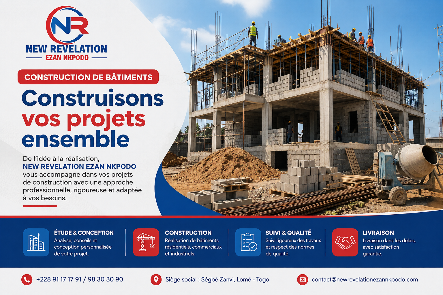 Construction de bâtiments - NEW REVELATION EZAN NKPODO